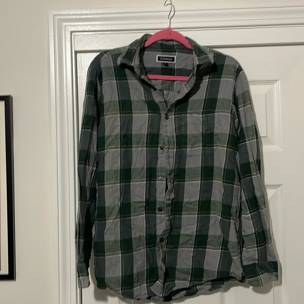 Size small flannel one pocket button down  shirt